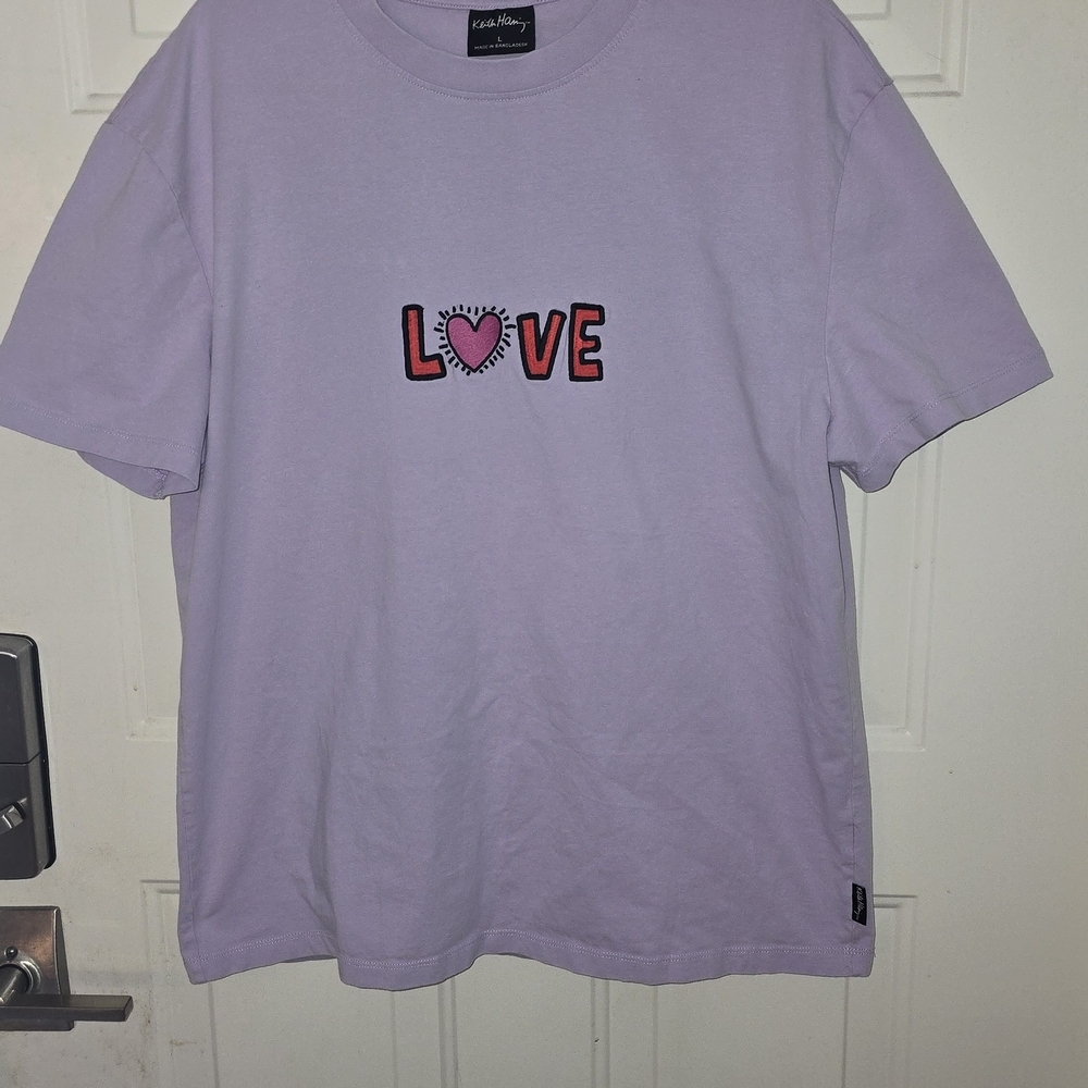 Keith Haring Embroidered Love Tee
